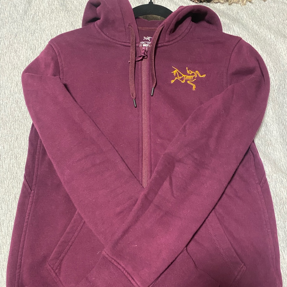 Arc'teryx Burgundy Zip-Up Hoodie